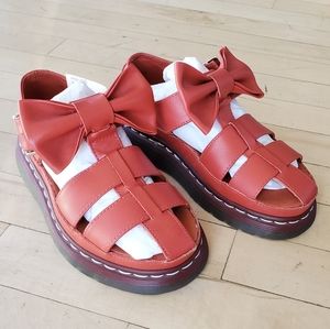 Dr. Martens x Agyness Deyn platform bow sandals